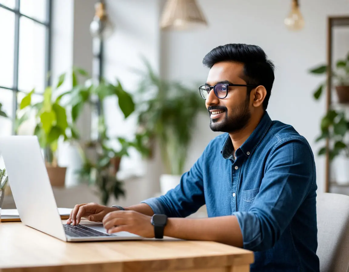 Indian creator teaching a course